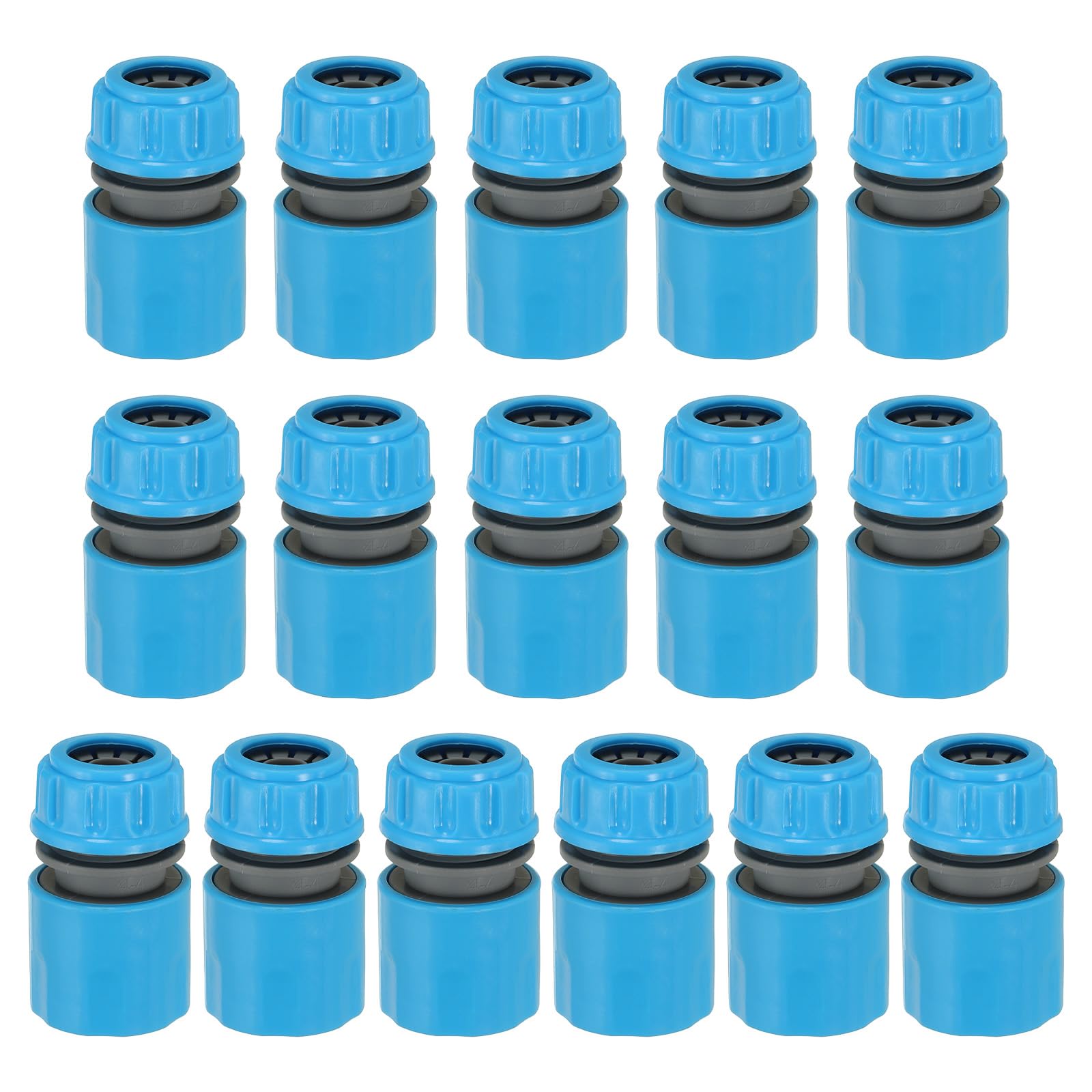 PATIKIL 1/2" Garden Hose Quick Connector Repair Extender, 16 Pcs Plastic Garden Water Hose Connectors Fittings Leakproof Design, Blue