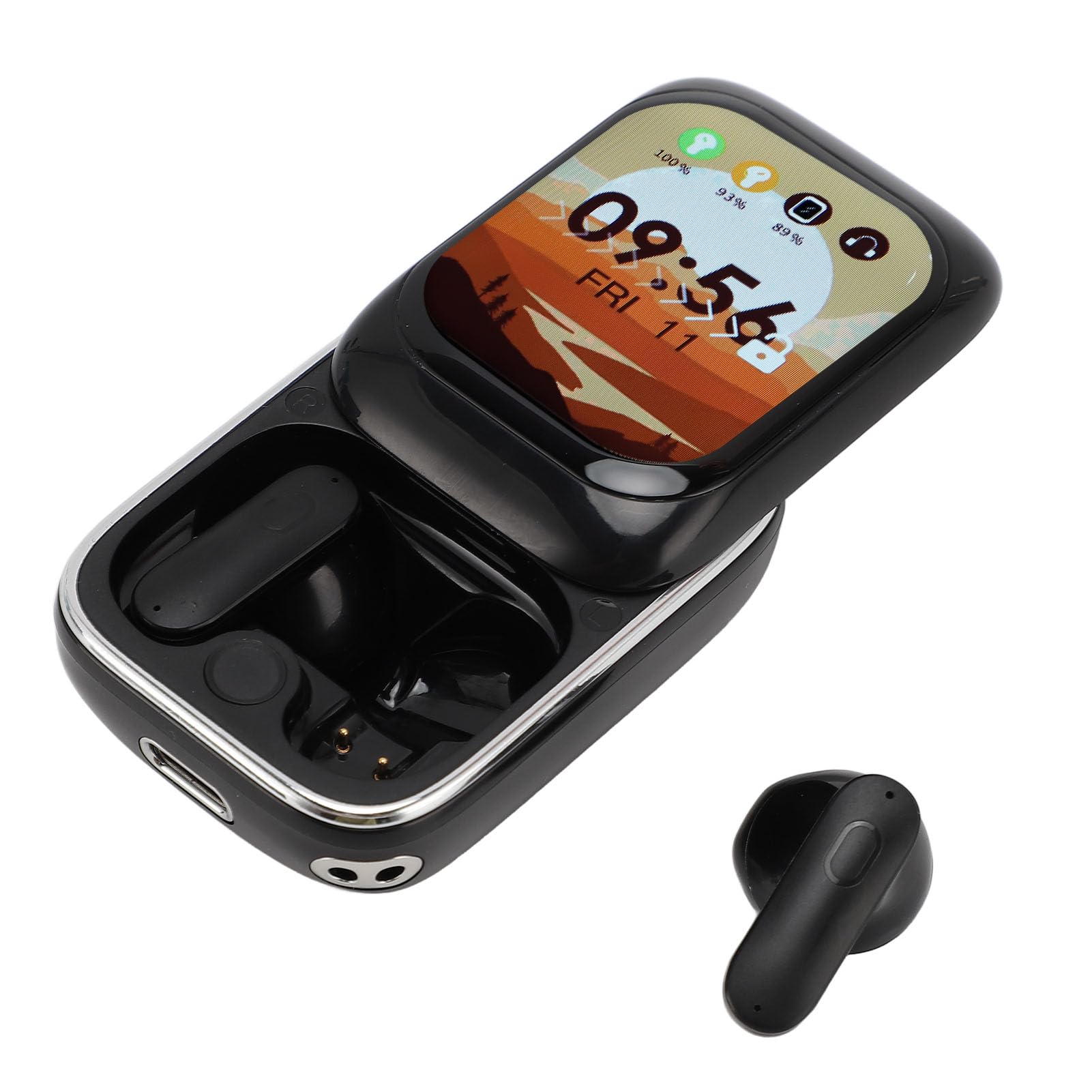 Photo 1 of EBTOOLS Cordless Earbuds, Bluetooth Headphones with Touchscreen Charging Case, Sliding Design, APP Notification Support, LED Power Display, Built in MP3 Player
