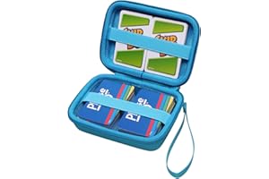 L LTGEM 300+ Card Game Case Compatible with Pokemon/UNO/Piles/Phase 10/Exploding Kittens/Five Crowns/Flip 7/SKYJO/Slingz/Survivor/Go Fish/Dutch Blitz/Monopoly Deal and Playing Card, Sky Blue(Case Only)