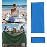 Magnetic Bath Towel, Outdoor Quick-Dry Sand-Resistant Beach Towel, 75"X35" Towel with Magnetic Closure, Super Absorbent Microfiber Towel for Travel,Swimming,Pool,Beach,Pool,Travel,Gym & Camping Blue