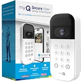 myQ Smart Garage Door Video Keypad with Wide-Angle Camera,Customizable PIN Codes,and Smartphone Control&ndash;Take Charge of Your Garage Access Works with Chamberlain, LiftMaster and Craftsman openers,White