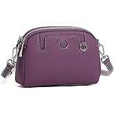 MFFOR Genuine Leather Small Crossbody Bags for Women, Cell Phone Shoulder Purses, Mini Wallet Handbags, Adjustable Strap