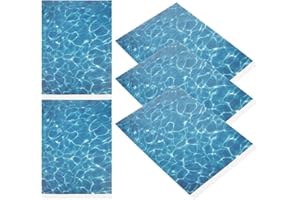 TEHAUX 5pcs Simulated Water Texture Stickers Self-Adhesive Faux Water Ripple Sheets for Dioramas and Miniature Landscapes Rea