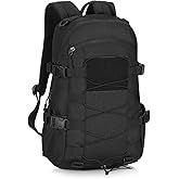 HUNTVP 25L Tactical Backpack Military Backpack MOLLE Bag Outdoor Hunting Rucksack Gear Assault Travel Daily Pack Bag(Black)