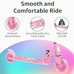 BELEEV Scooters for Kids with Light-Up Wheels