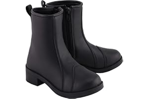 Milwaukee Leather MBL9485 Women's Premium Black Leather 'Clean Riding' Motorcycle Fashion Rider Boots with Toe Cap - 6