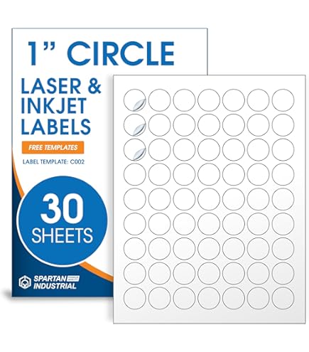 thumbnail image 2 of Inkjet Printer 360 Matte White 2.5" Circle Labels - Printable Sticker Sheets For Inkjet/Laser Printers (30 Sheets) Sticker Sheets For Printing 2 of 11