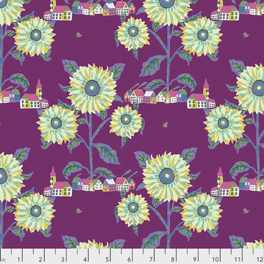 Amazon Com Nathalie Lete Pwnl003 Souvenir Sunny Village Aubergine Fabric By The Yard