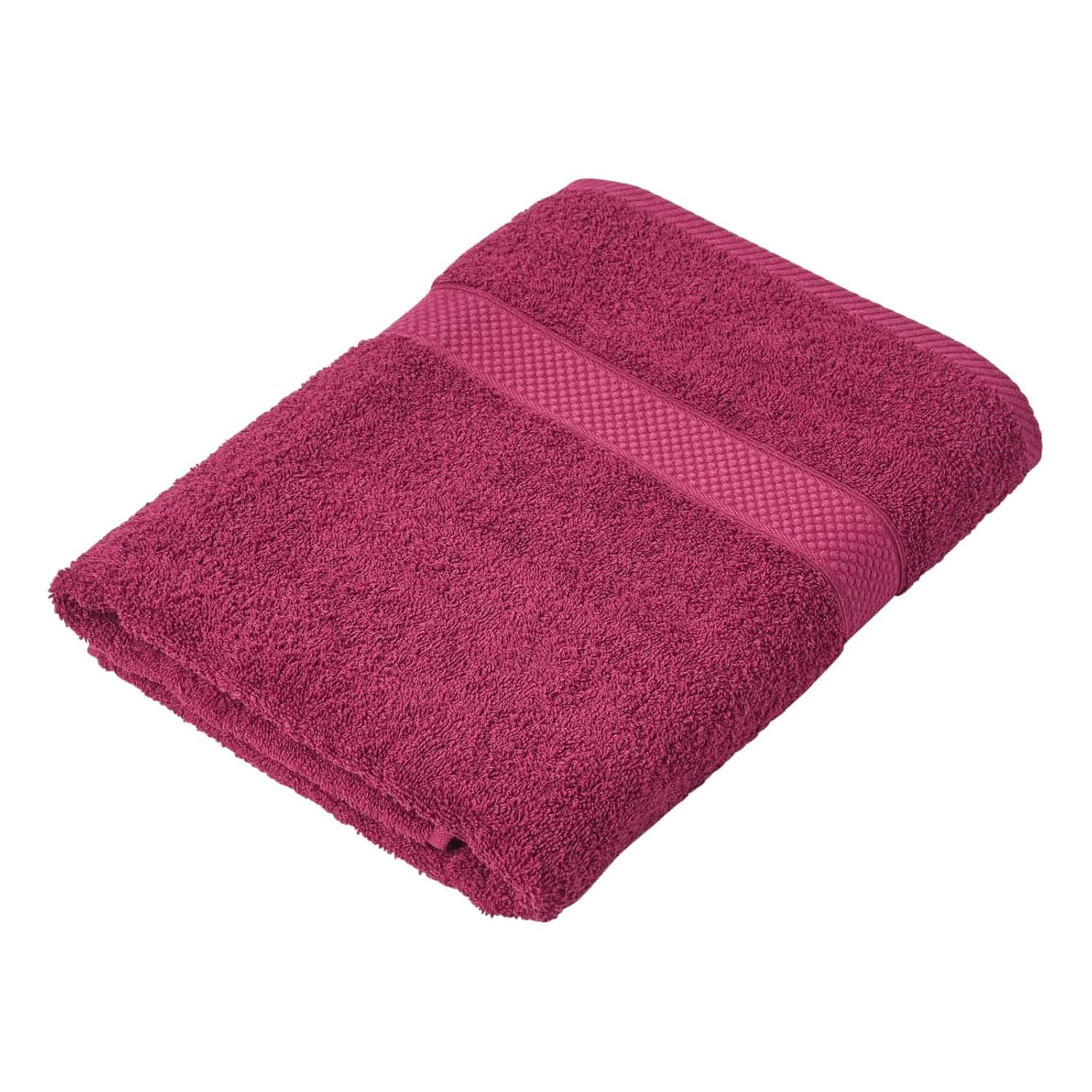 Homescapes Turkish Cotton Bath Towel Burgundy Very Soft and Absorbent