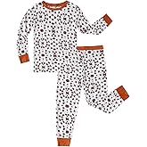OPAWO Bamboo Pajamas Toddler Boys Girls Pajama Set 2-Piece Long Sleeve Tee and Pants Kids Fall Clothes Sleepwear Pj Set 2-8Y