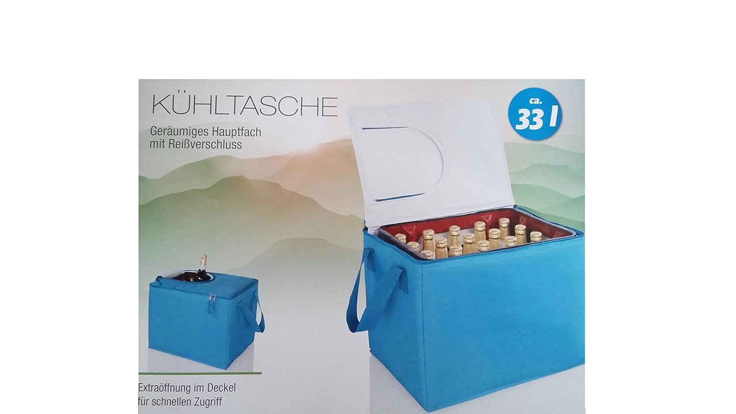 XXL Bolsa nevera (33 L, con apertura extra para acceso rápido 42 x ...