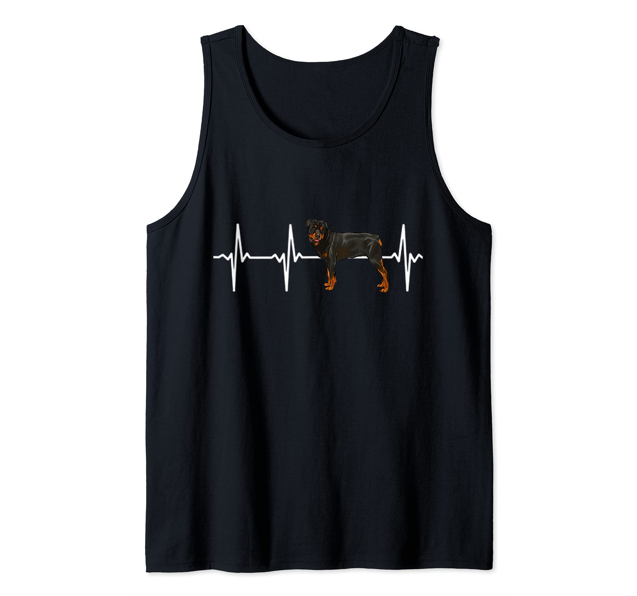 Rottweiler Heartbeat Love My Dog Tank Top