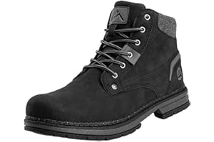 CC-Los Men's Winter Snow Boots with Sherpa Fleece Lining Waterproof Slip-Resistant Insulated Size 8-14