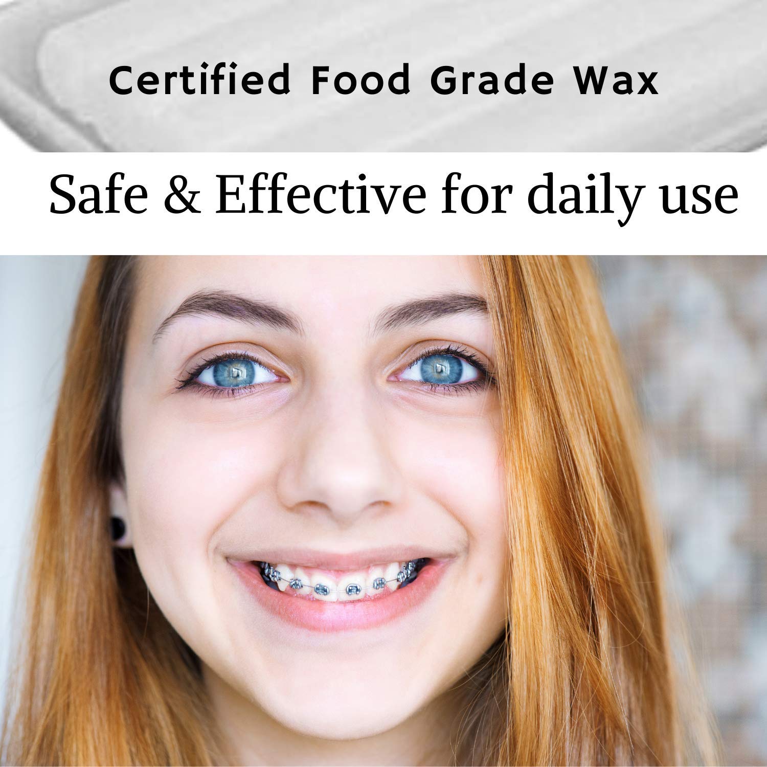 Braces Wax, 10 Pack. Dental Wax for Braces. Unscented & Flavorless - Premium Orthodontic Wax for Braces.10 Pack- 50 Total Wax Strips, FREE Storage Case. Food Grade Brace Wax. : Beauty