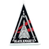 VF-154 Black Knights F-14 Patch &ndash; Sew On w/Plastic Backing, 4.5"