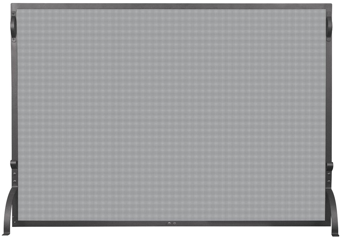 Photo 1 of UniFlame, S-1075, Large Wrought Iron Spark Guard Fireplace Screen (50" Wide x 35" Tall)