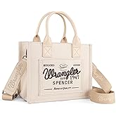 Montana West Wrangler Tote Bag for Women Retro Canvas Top Handle Purses and Handbags