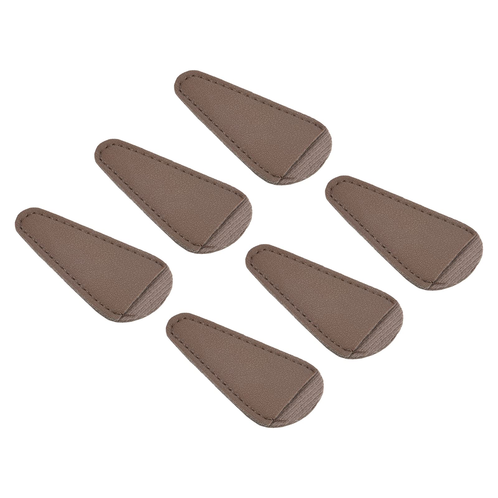PATIKIL 2.9"x1.5" PU Leather Scissors Sheath, 6 Pack Scissors Cover Protector Portable Collect Bags for Eyebrow Trimming Beauty Tool Protection, Dark Brown