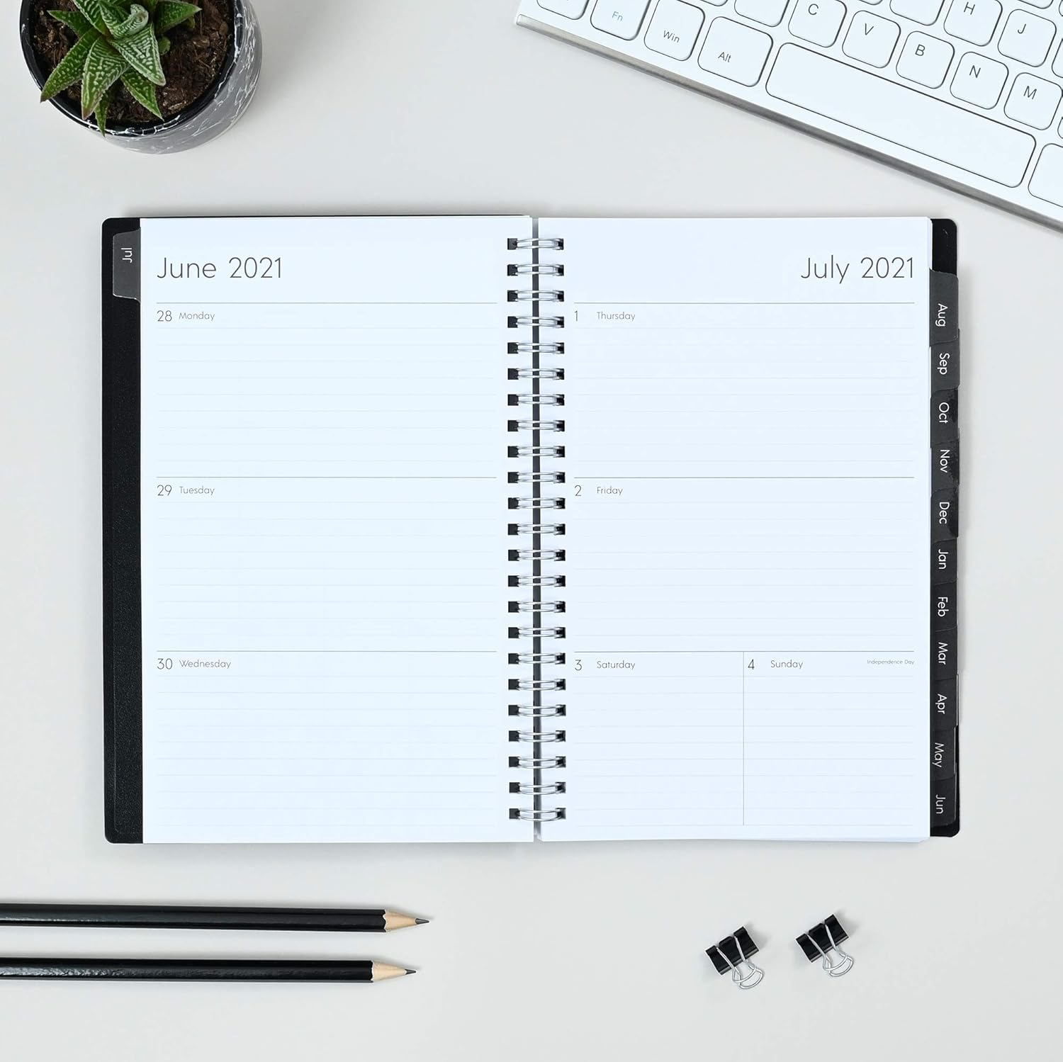 Blue Sky 2021-2022 Academic Year Weekly & Monthly Planner, 5" x 8", Flexible Cover, Wirebound, Enterprise (130611) : Office Products