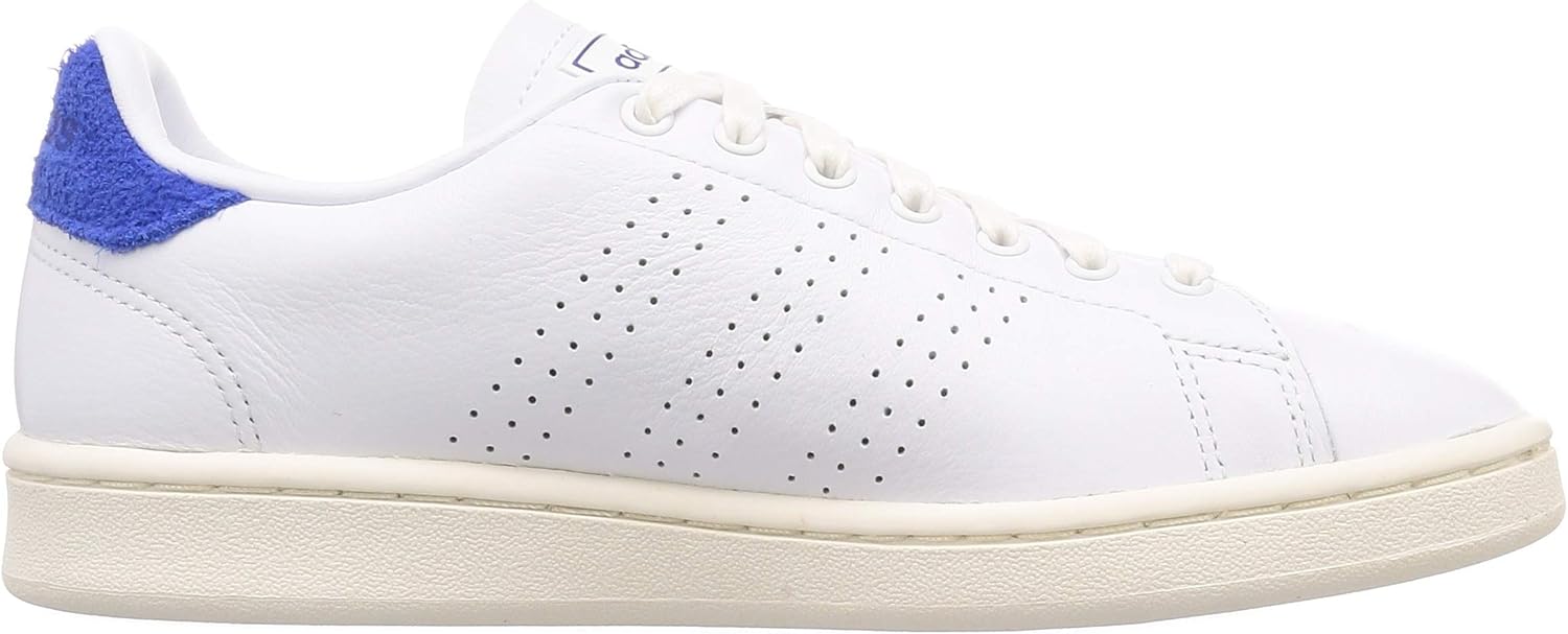 adidas Men's Advantage Tennis Shoe Ftwr White Ftwr White Team Royal Blue