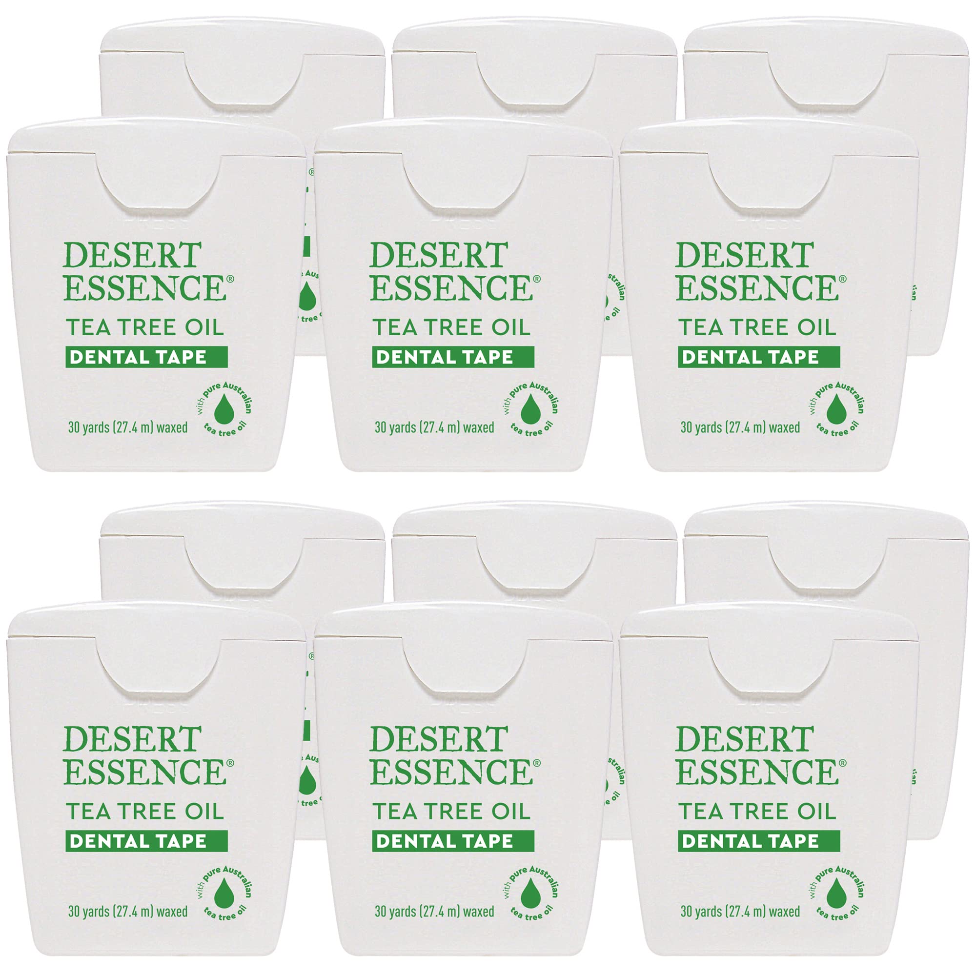 Desert Essence : Huile Arbre à thé Ruban dentaire, 30 m (Lot de 12)