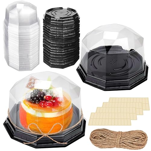 Mity Rain Mini Bundt Cake Containers Clear Plastic Mini Cupcake