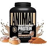Animal Whey Isolate Protein Powder - Loaded for Pre & Post Workout Muscle Builder and Recovery with Digestive Enzymes for Men & Women - 25g Protein, Great Taste, Low Sugar - Frosted Cinnamon Bun 4 lbs