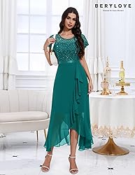 BeryLove Sequin Formal Dresses for Women Flutter