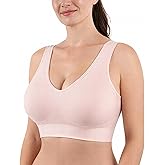 OLAMARA Wireless Comfort Bra for Women, No Underwire, Seamless Full Coverage Everyday Bra with Non-Removable Sewn-in Pads