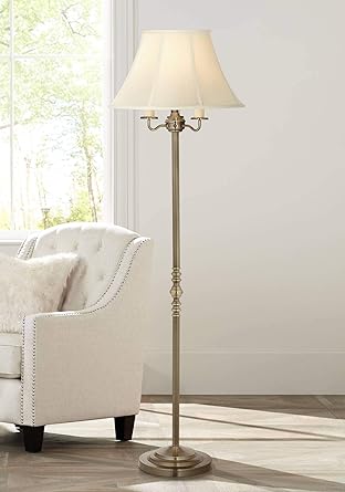 Montebello Traditional Floor Lamp Antique Brass Shabby Chic Off