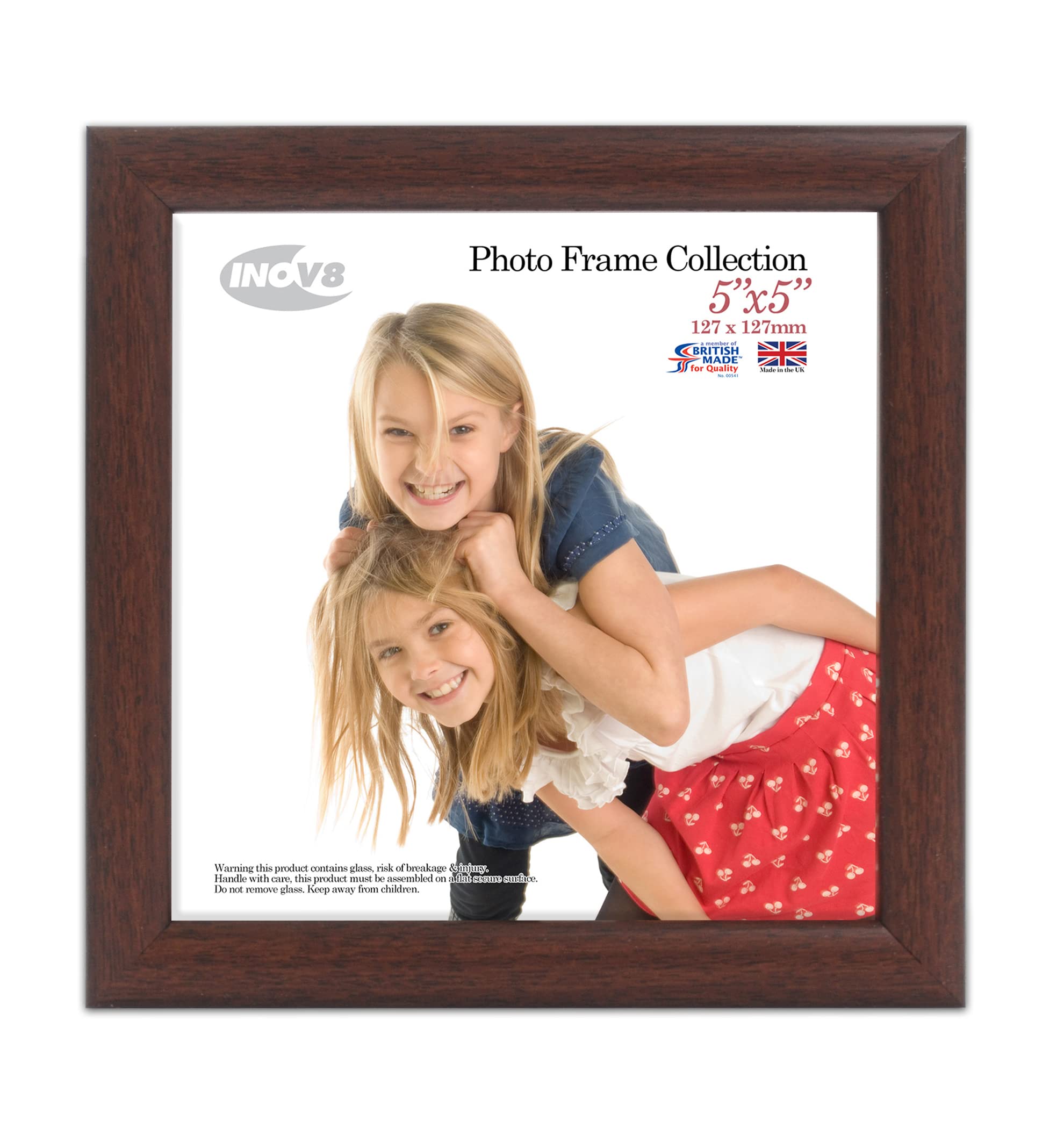 Inov8 Framing PFVS-VDOK-55 Photo Frame, Wood, Dark Oak, 5 x 5 inch โ image 1