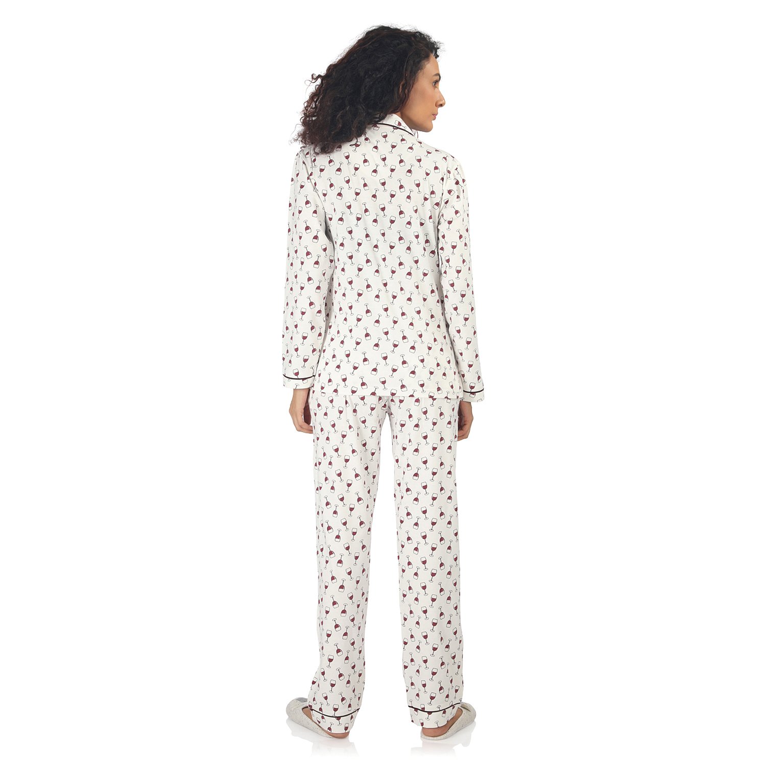nite flite women's wine pyjama set