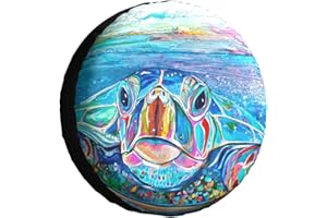 FATTTYCY Colorful Sea Turtle Spare Tire Cover 15 Inch Wheel Protector for Truck SUV Trailer Camping Rv Tire Covers