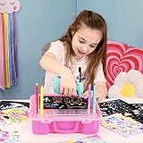 Canal Toys Airbrush Art Activity Case with 8 Colors 10 Stencils Kids Gift 6+ view 6