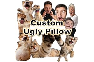 Custom Ugly Pet Pillow with Picture Personalized Stuffed Funny Cute Dog Cat Face Pillow Without White Edges Funny Gift for Pe