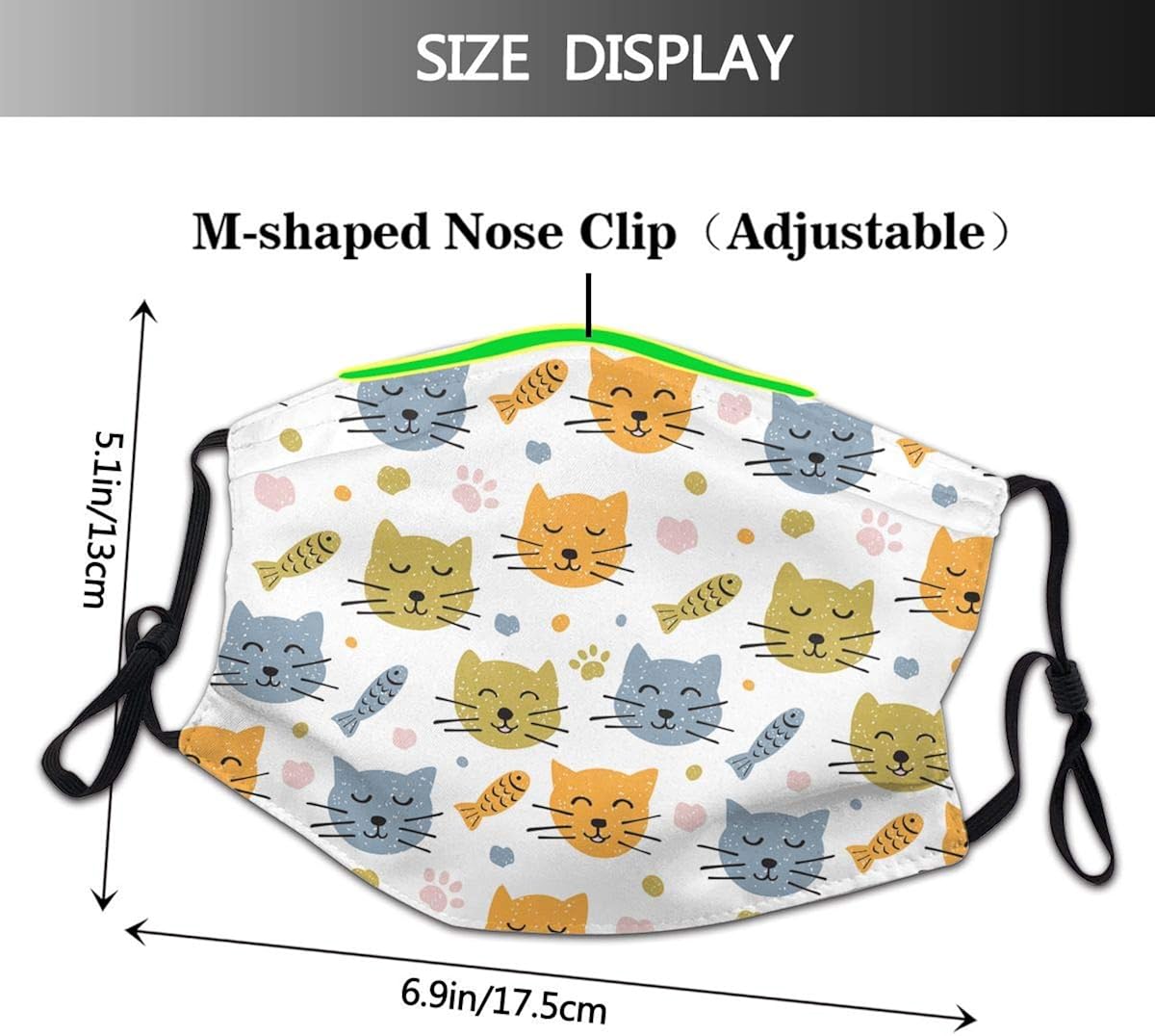 HUAJIELONG Mask, with Two Protective 5-layer Carbon Filters, M-Shaped Nose Clip Kid Bandana Shield for Teens 1 PCS - Roblox: Clothing
