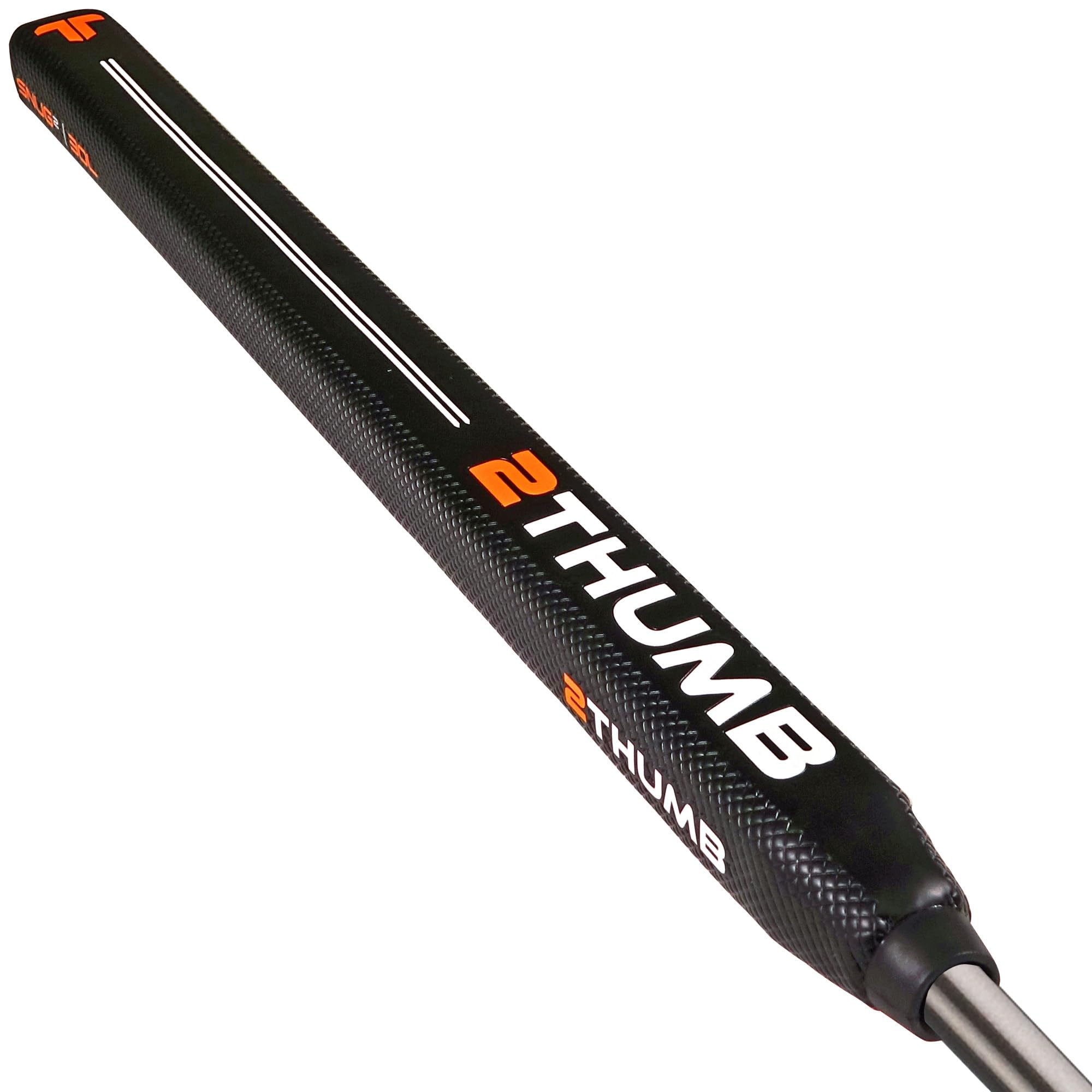 2 Thumb SNUG SQ 33mm Golf Putter Grip | EVA & PU Grip with Soft & Flat Surface Texture Control | Lightweight & Comfortable Grip Handling for Golf Club Grips | W-33mm x D-33mm - Black