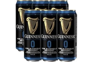 CHROMACAST Guinness 0 Zero 6 Pack Non-Alcoholic Draught Stout Beer | 14.9oz Cans | Alcohol-Free Brew