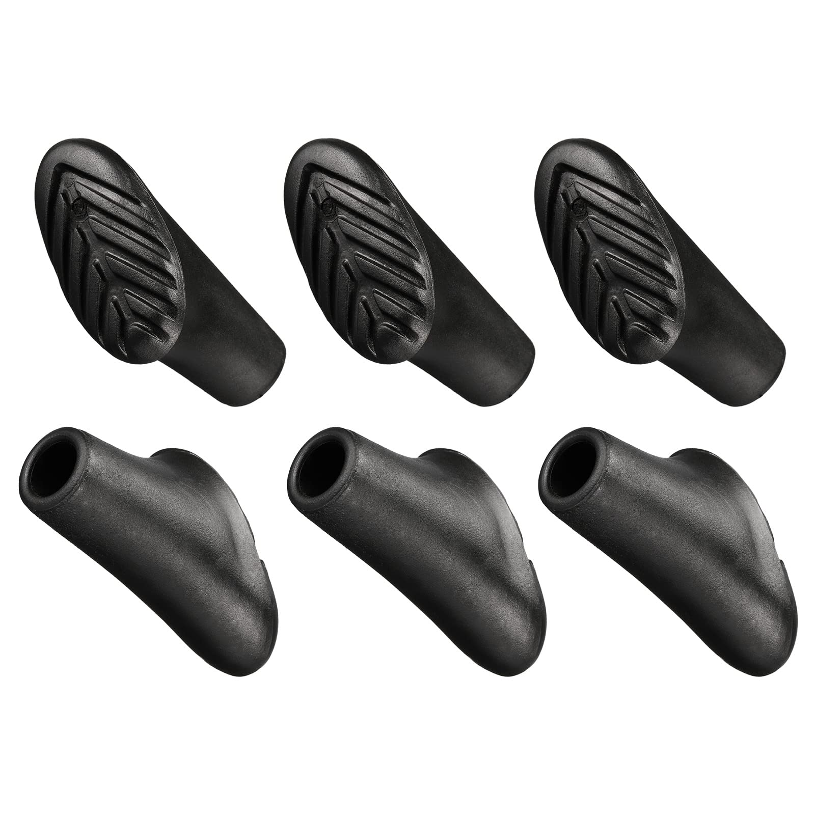 PATIKIL Trekking Pole Tips, 6Pcs Walking Hiking Stick Tip Protectors Replacement Accessories Adds Grip for Outdoor Climbing Ski