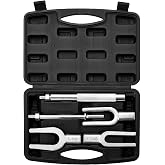 Acymner Pickle Fork Ball Joint Separator Set | 5PCS Pickle Fork Tool Set,Ball Joint Tie Rod Pitman Arm Removal Tool,Fork Type Separator Kit for Cars and Light Trucks(Black)