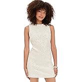 alice + olivia Women's Cade Embellished Sleeveless Shift Mini Dress