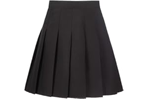 Tivifox Womens Girls Pleated Tennis Skirts High Waisted A-line Skirt School Uniform Athletic Golf Skorts with Shorts,2T-4XL
