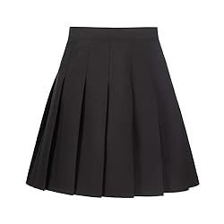 Black Pleated Skirt for Girls Kids High Waisted