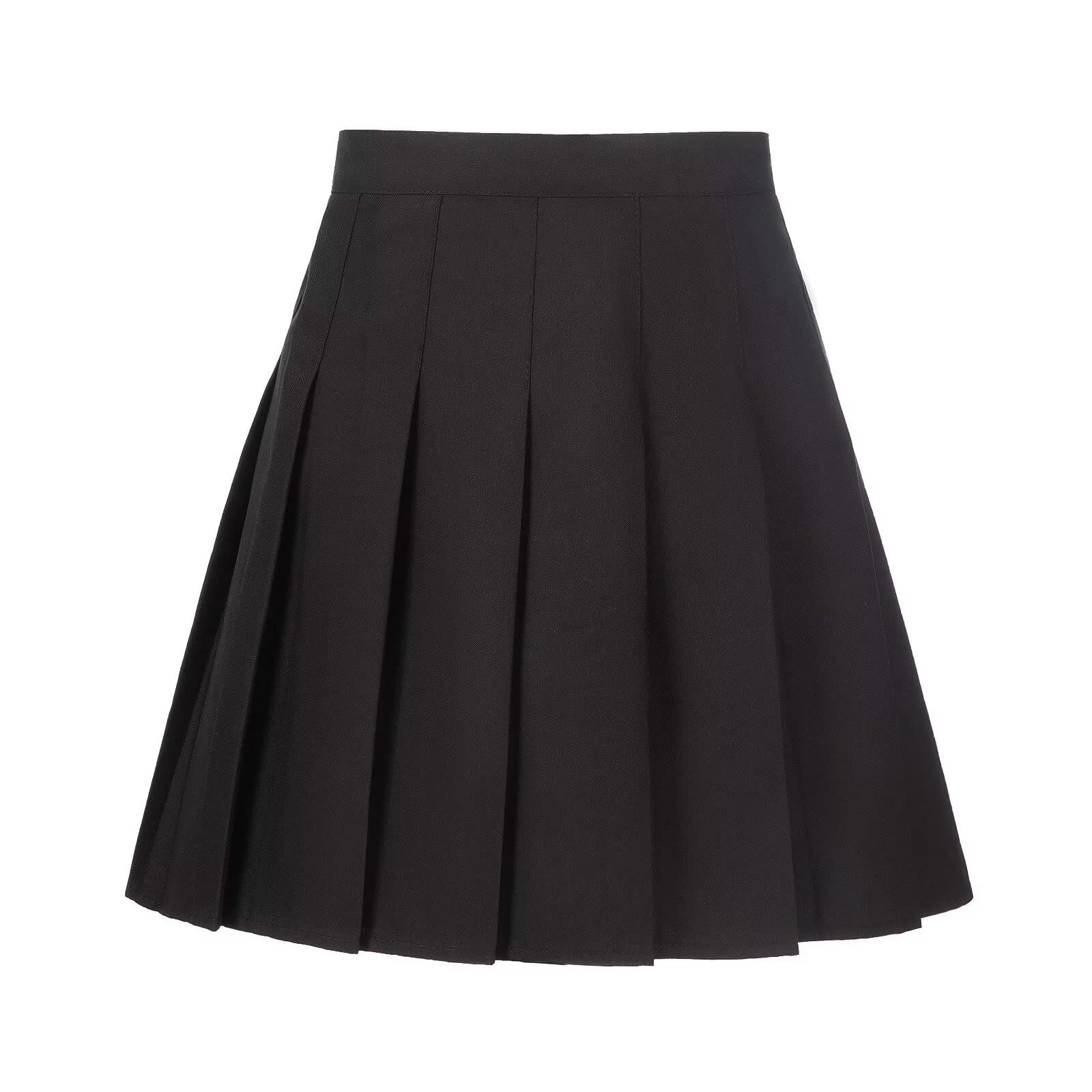 Black Pleated Skirt for Girls Kids High Waisted