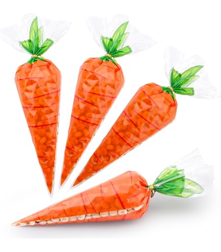 Wilton Sacchetti Regalo A Forma Di Carota | Confezione Da 15 Per Dolci, Biscotti E Idee Pasquali Fai-da-Te