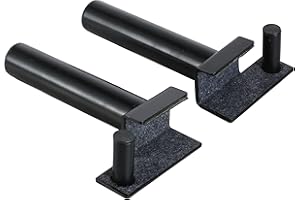 BalanceFrom Fitvids Weight Plate Holders for 2x2 Power Rack – Pair (2-Pack) | 500LB Capacity | Fits 1" Mounting Holes | Easy Lock-In Design for Gym Organization – I. Weight Plate Holders, Pair – Black