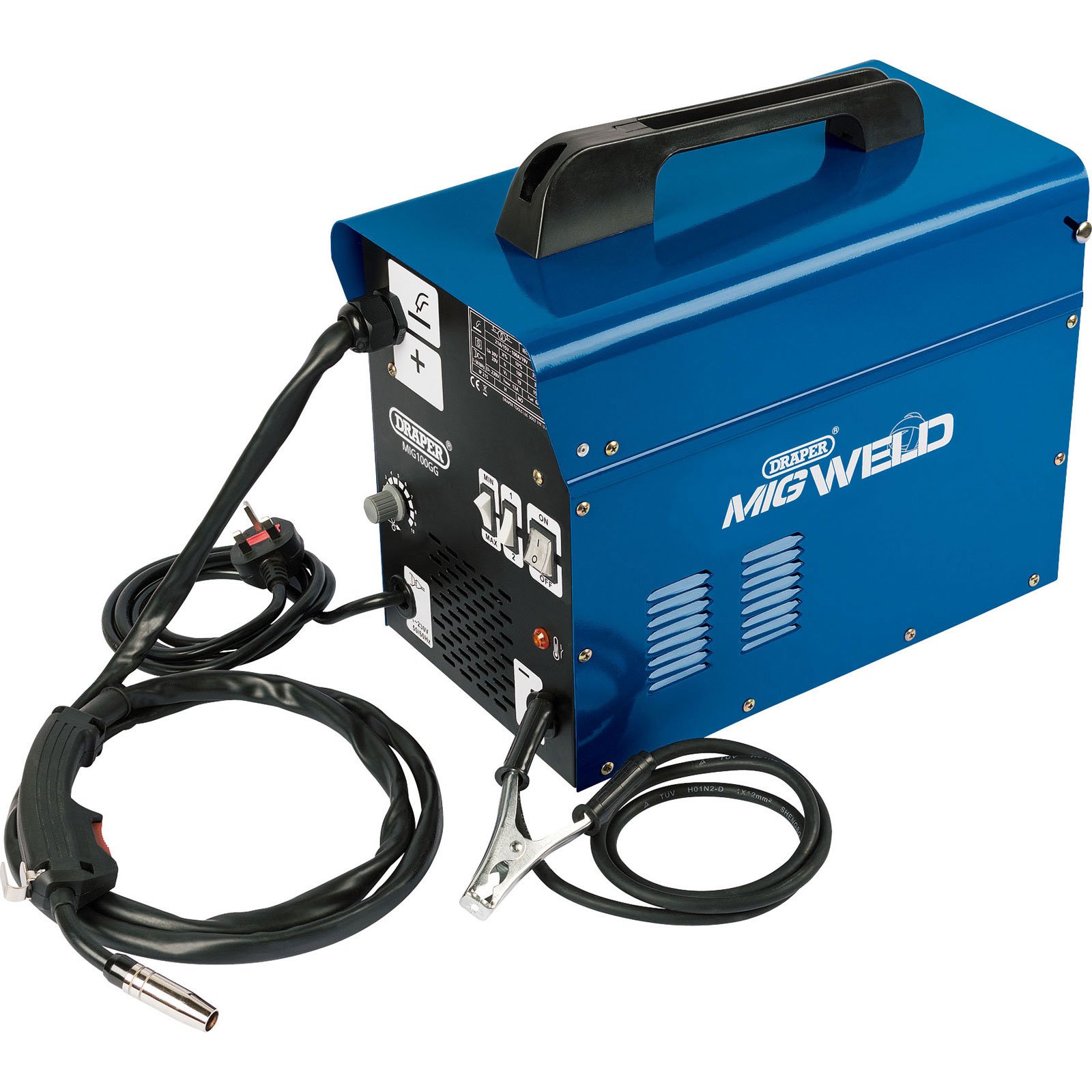Draper 16057 Gas/Gasless Mig Welder (100A) - Multicoloured