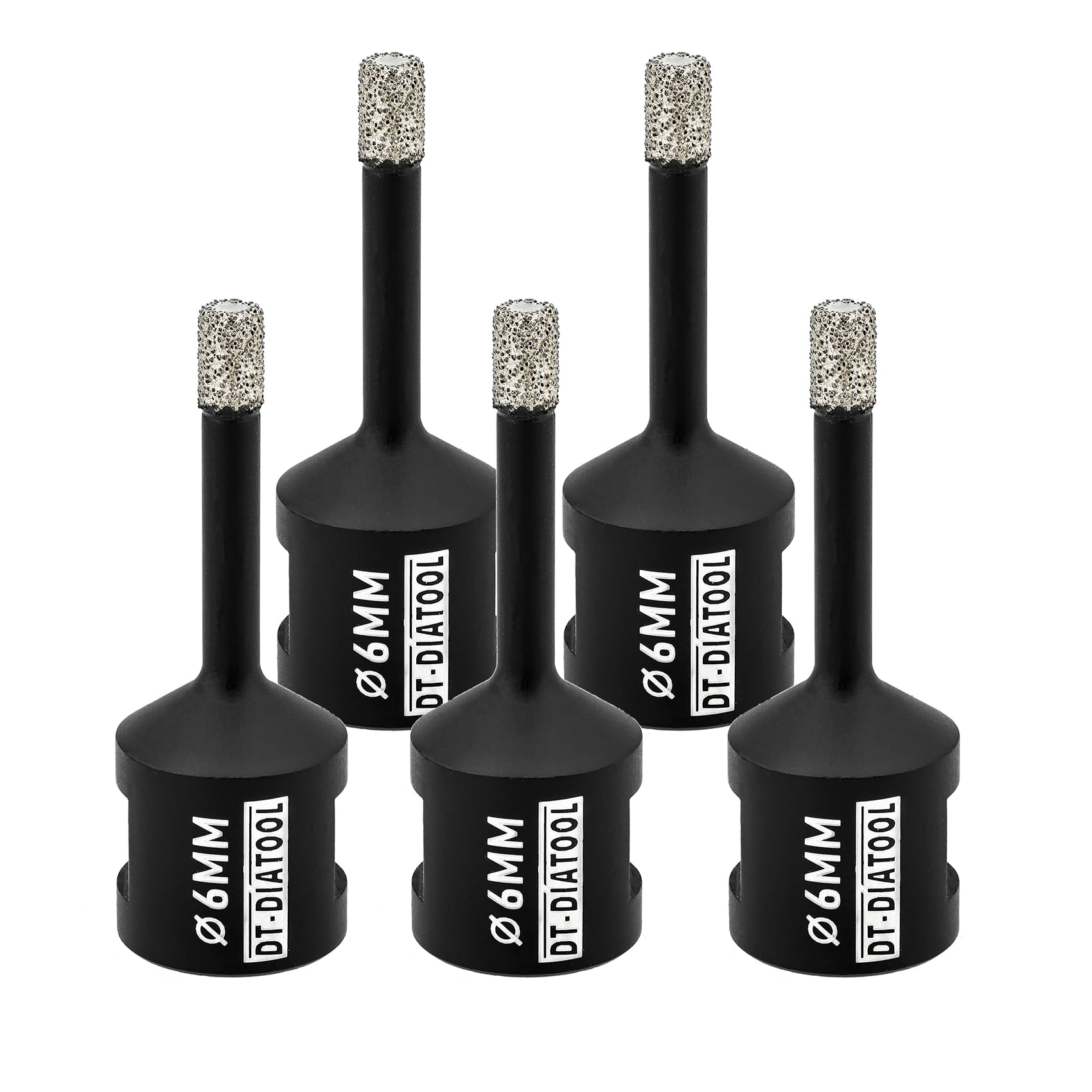 DT-DIATOOL Diamond Drill Bit 5PCS 6mm Hole Saw for Dry Drilling Tile Porcelain Marble Ceramic Granite — image 1