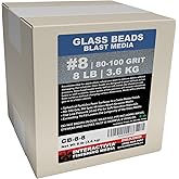 #8 Glass Beads - 8 lb or 3.6 kg - Blasting Abrasive Media (Fine) 80-100 Mesh or Grit - Spec No 8 for Blast Cabinets Or Sand B