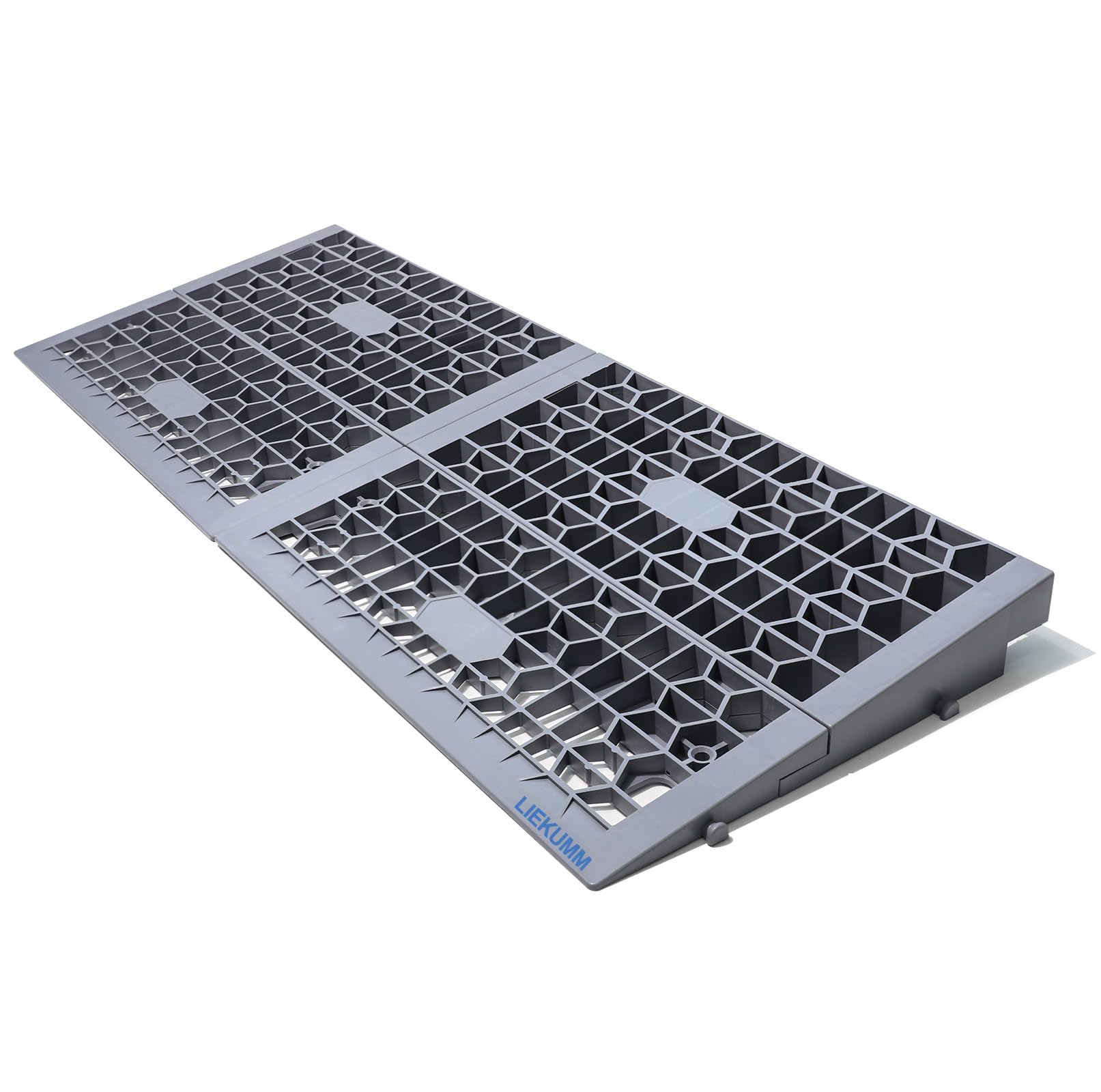 LIEKUMM Wheelchair Ramp 5 cm High, 1400 kg Load Capacity Threshold Ramps for Doorways, Portable Ramps for Mobility Scooters, Modular Threshold Ramp for Kerbs, Steps, Trolleys and Lawn Mowers